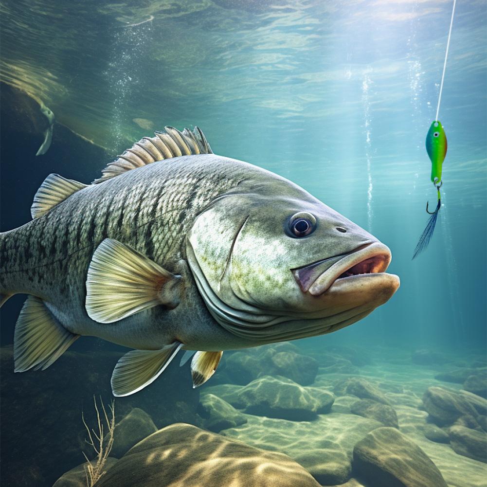 Metal Blade Fishing Lures 360 Degree Rotating Spinner Spoon Hard Bait Reflective Feather Tail for Saltwater Freshwater