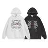 Unisex Oversized Hoodie With Snake Bone Print Streetwear Casual Pullover Men Women