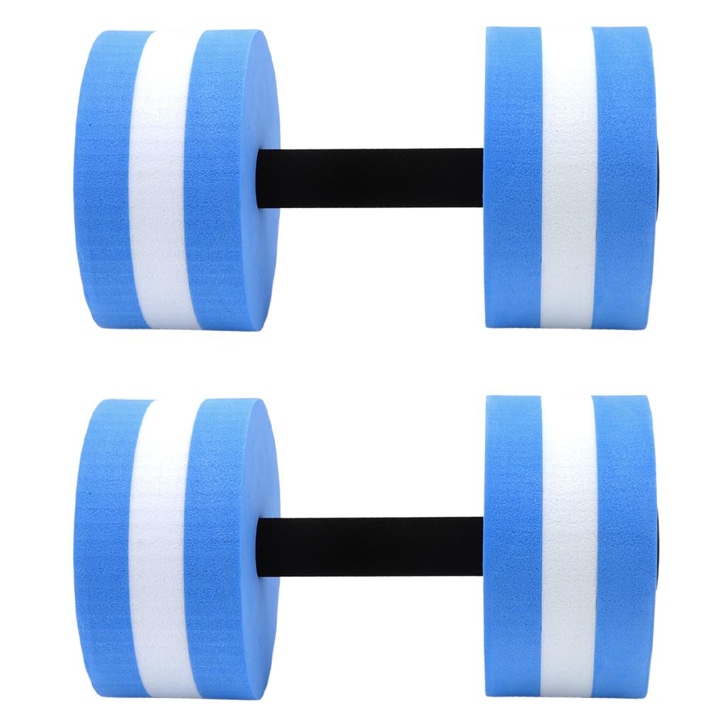 2 PCS EVA Water Floating Dumbbell Yoga Exercise Water Foam Dumbbell Fitness Tool for Men Women Kids Blue