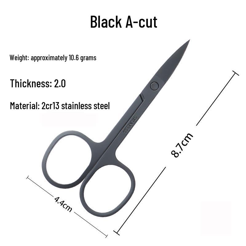 Stainless Steel Nose & Eyebrow Scissors: Pointed & Round Tips, Various Styles for Beauty & Makeup Needs