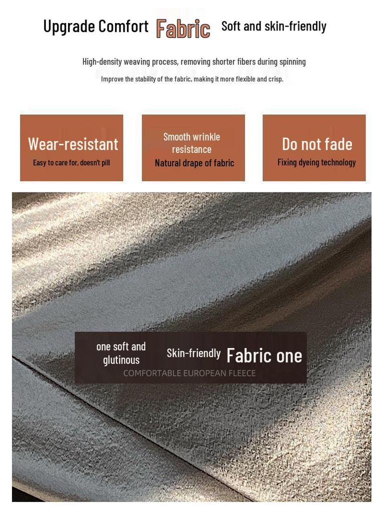 2025 Autumn High-Waisted Plus Velvet A-Line Skirt - Double-Layered Wave Polyester Fabric, Simple OL Commuting Style