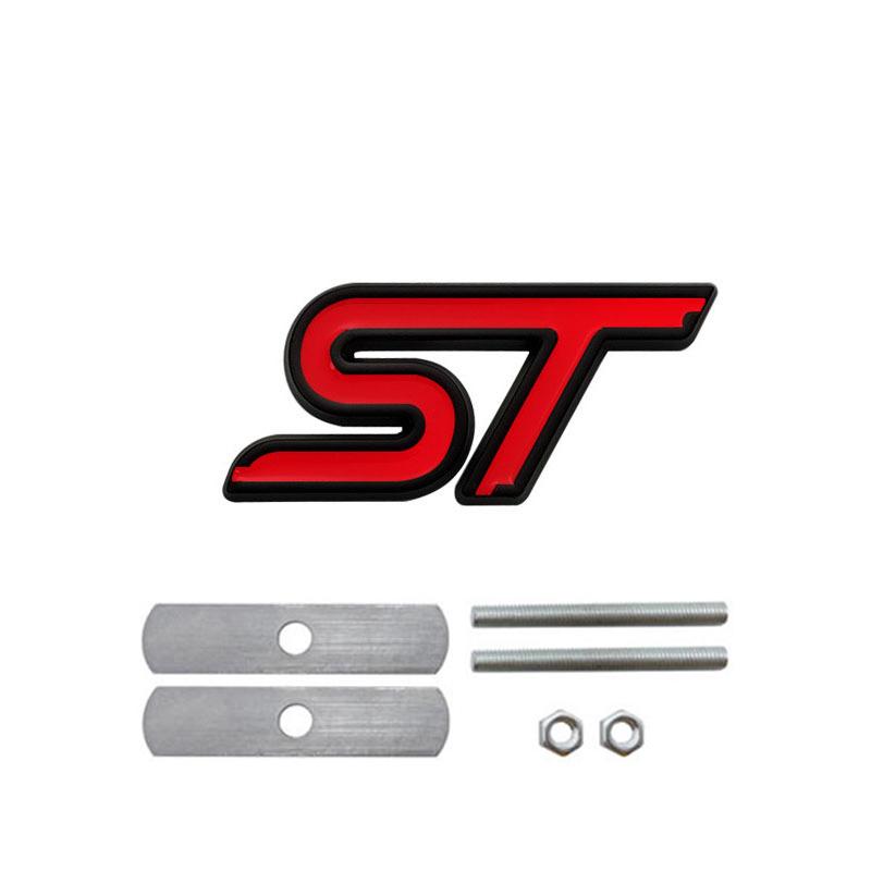 

3D Metal ST Line Front Grille Emblem Badge Car Head Trunk Stickers For Focus Mondeo Fiesta Explorer Styling Accessories