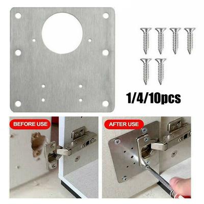 Stainless Steel Hinge Repair Plate Acccessories Cupboard Door Drawer