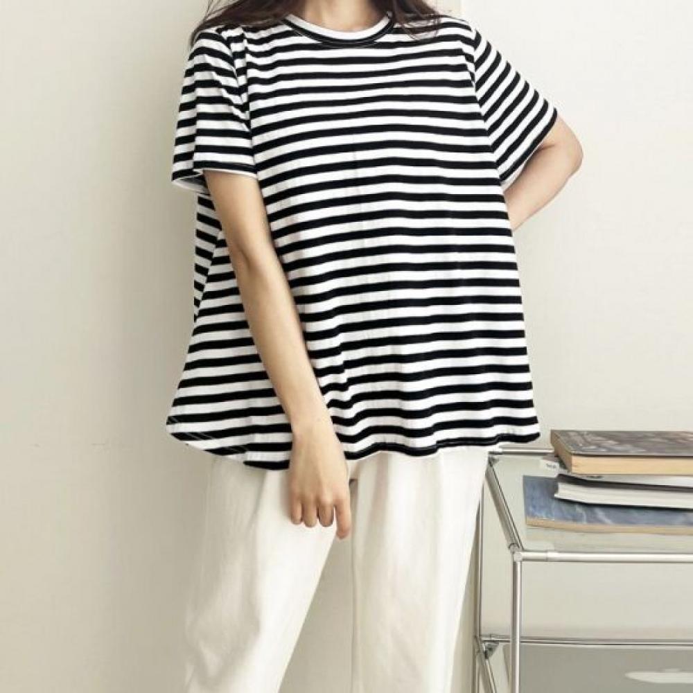 From HeArT A Line flAre STripe T shirT