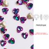 Paso Sico Heart Shaped Point Back Rhinestones Pink MO Loose Crystal Beads Garment Shoes Diy Nail Art Accessories