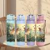 1PC Fairy Girl Fantasy Pillow Art Print 750ml Color Plastic Sports Water Bottle Leakproof Flip Straw Lid Suitable for Sports Office Home Use