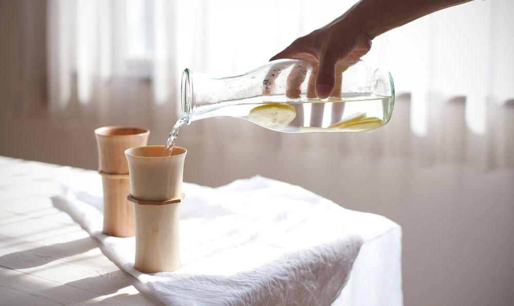 RIVERET Tumbler L 250ml Pair Set Bamboo Dishwasher Safe White/Brown RV-104LWLB