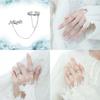 Chic Geometric Open Chain Double Ring For Women Elegant Fashion Accessory 2023