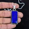 Lapis Lazuli Real Gemstone Pendant 925 Sterling Silver Pendant Handmade Jewelry
