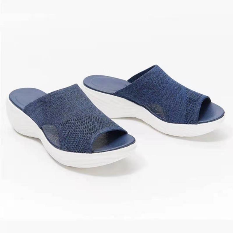 Summer New Large Size Slippers Women Wish Fish Mouth Mesh Breathable Women Outside Slippers