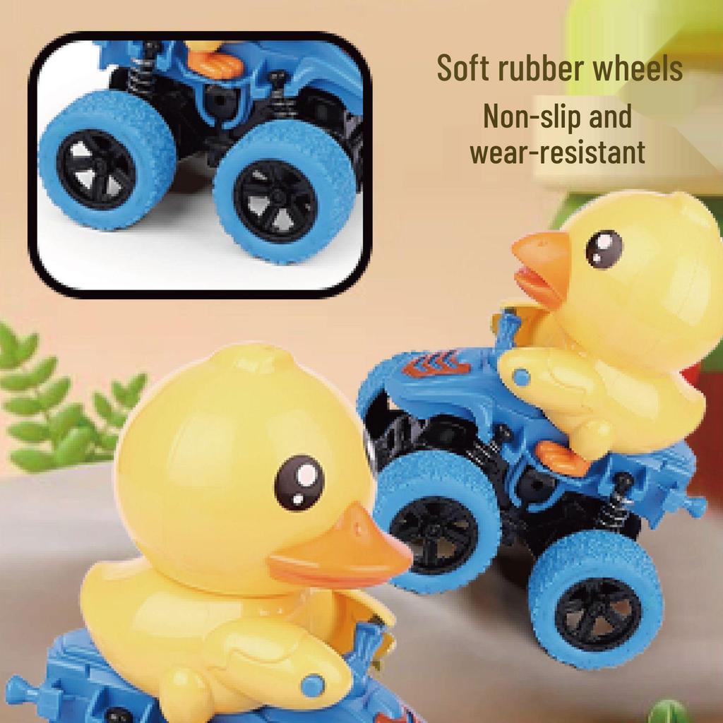 Children's Cartoon Animal Inertial Toy Cars - Chick & Duck