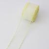 40mm Wave Silk Organza ribbon Bow material for hair ornament gift wrapping decoration lace ribbons