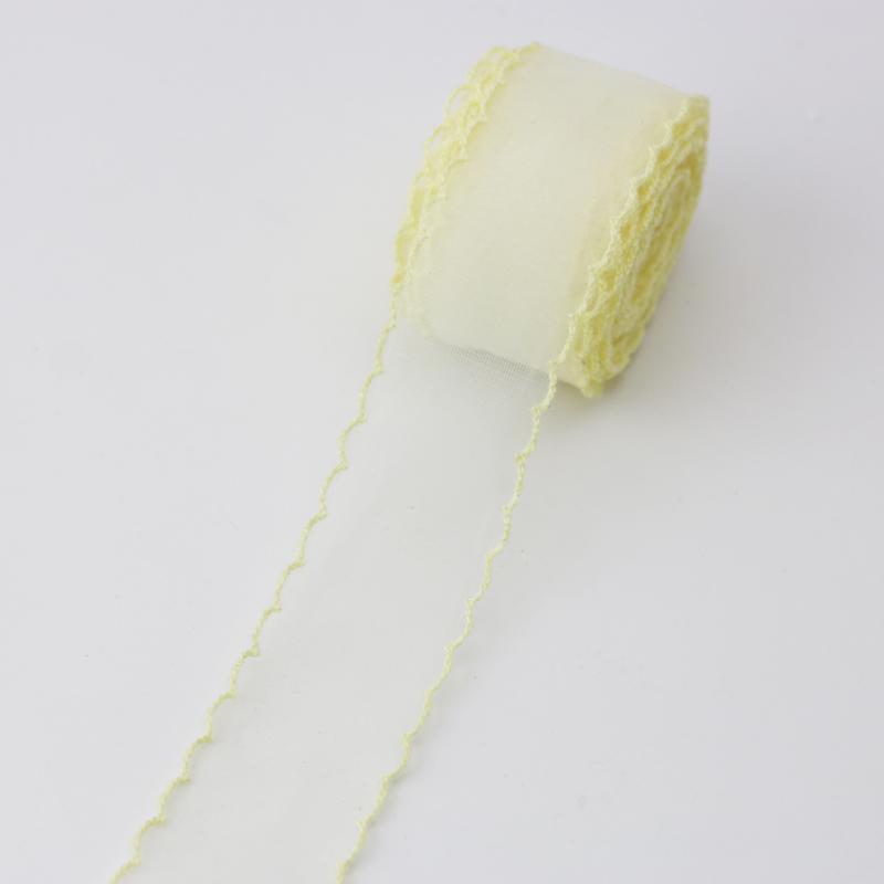 40mm Wave Silk Organza ribbon Bow material for hair ornament gift wrapping decoration lace ribbons