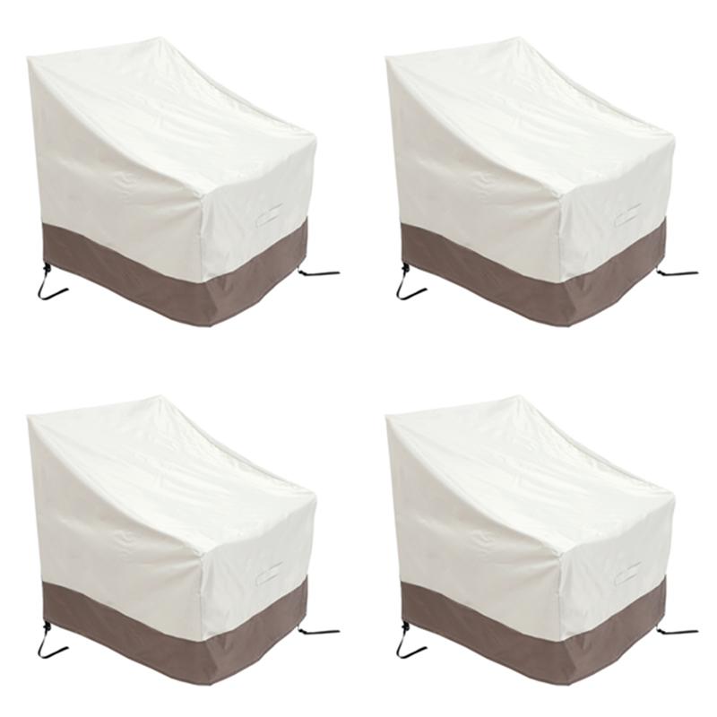 

Good-4 Pack Patio Adirondack Chair Cover 31X33x36 Inch Heavy Duty Outdoor Patio Chair Cover 420D, Waterproof Outdoor Lawn бежевый