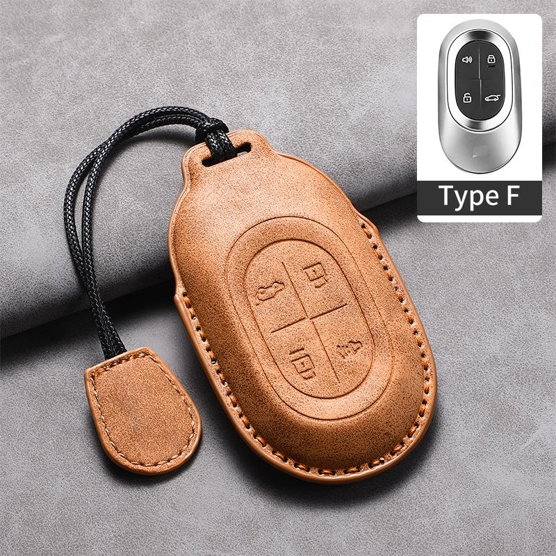 Leather Car Remote Key Case Cover For Jetour Shanhai L7 Pro MAX ULTRA Soueast S08 DM Car Protector Fob Keychain Accessories
