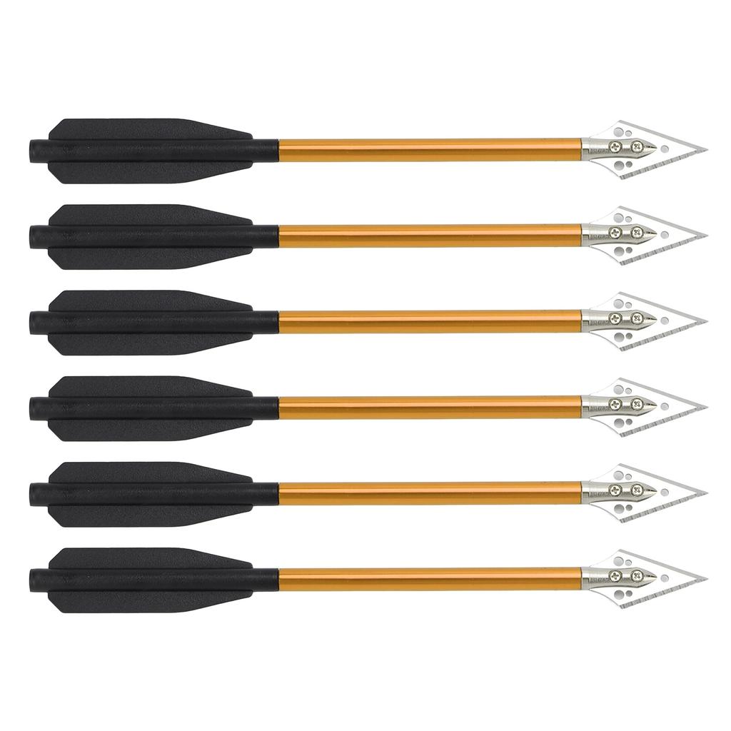 6Pcs Arrows Double Screw Fixing Aluminum Alloy Shooting Bow Arrows Archery Accessory 6.75in