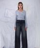 ROSEFRANTZ Lace Line Wrap Long Sleeve [Gray]
