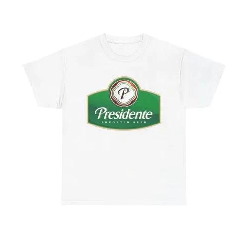 Футболка с логотипом пива Presidente, ретро-постер, унисекс, плотный хлопок XXXXL