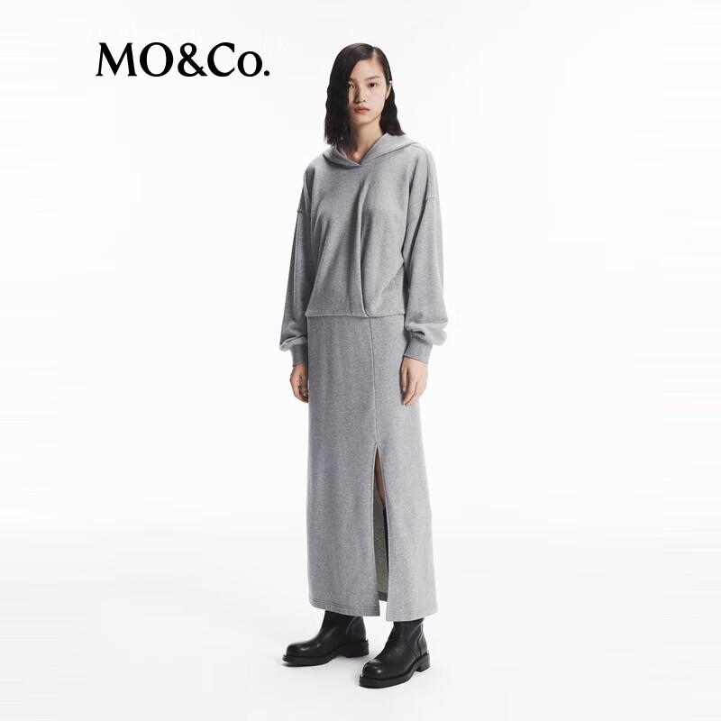 

MO&Co. Women s Hooded Loose Fit Long Casual Dress XS (155)