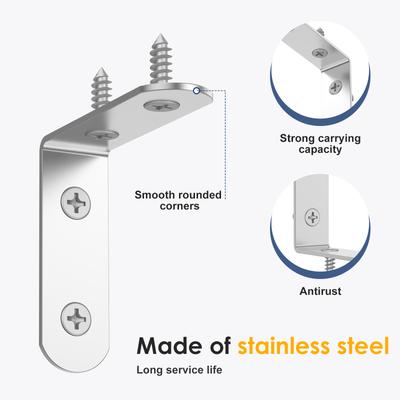 Corner Brace Bracket Stainless Steel L Shaped Corner Brace Bracket 2 Inch 90° Lightweight Corner Brace Bracket Easy To Install