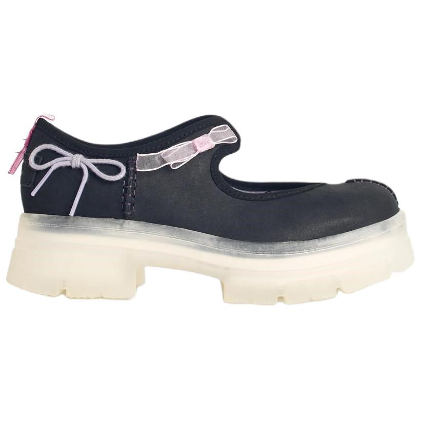 UGG Areum Fashion Simple Thick Sole Mary Jane Shoes 5.1cm Unisex Shoes Black 1170971BLK