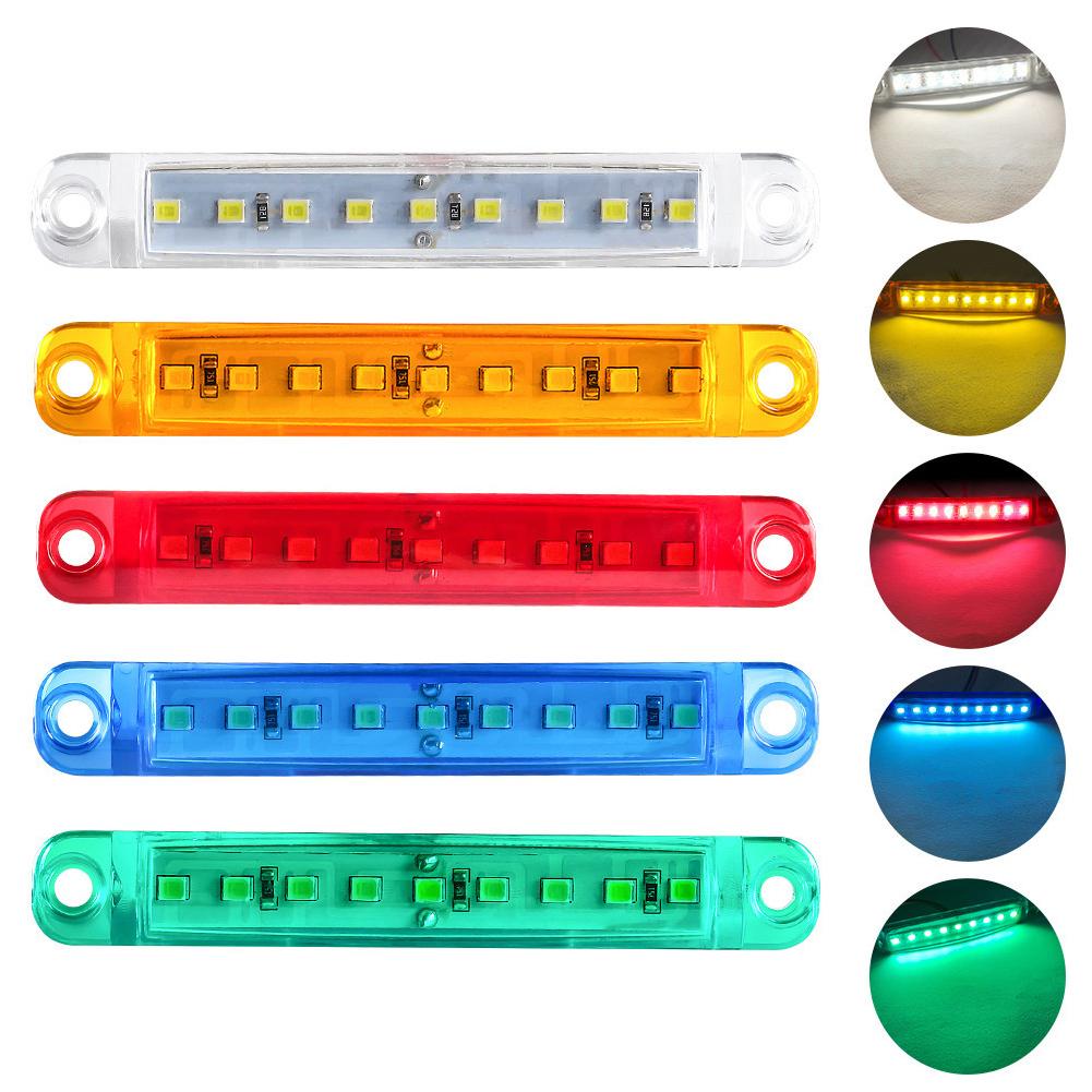 10 Stück 12V 24V 9SMD LED Seitenmarkierungsleuchte Bremsblinker Warnrücklicht Begrenzungsleuchte Anhänger Auto Bus UTE LKW LKW Wohnwagen
