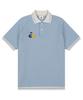 SUNDAY FRUIT MARKET W) Cherry Waffle Collar Tee Skyblue