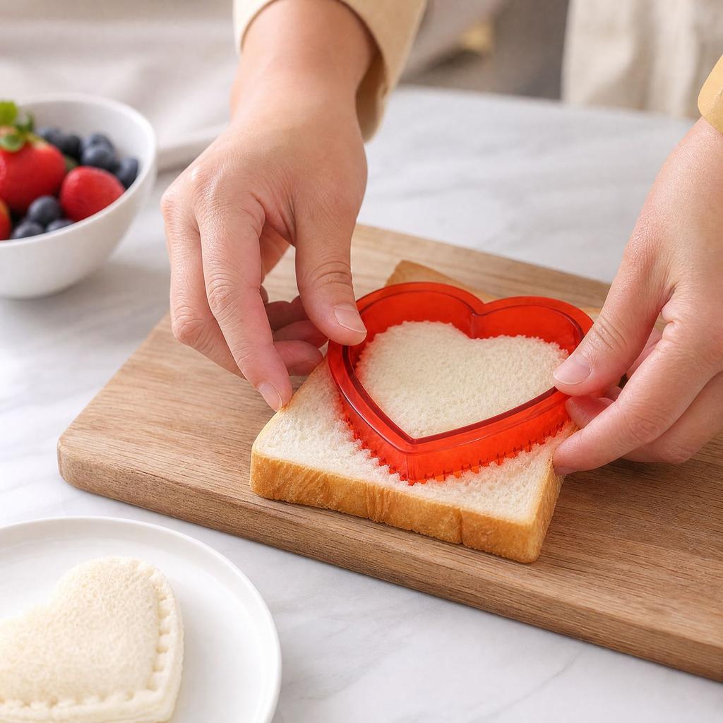 Sandwich Cutter and Sealer Set, Bread for Homemade Sandwiches, DIY Lunch Prep