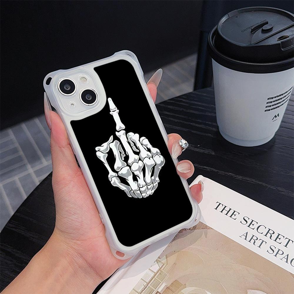Ae80 Gesture Greeting Design Art Soft Phone Cases for iPhone 16 15 14 13 12 11 Pro Max 8 Plus XR with Wrist Strap Lanyard Corner Protection Back Cover