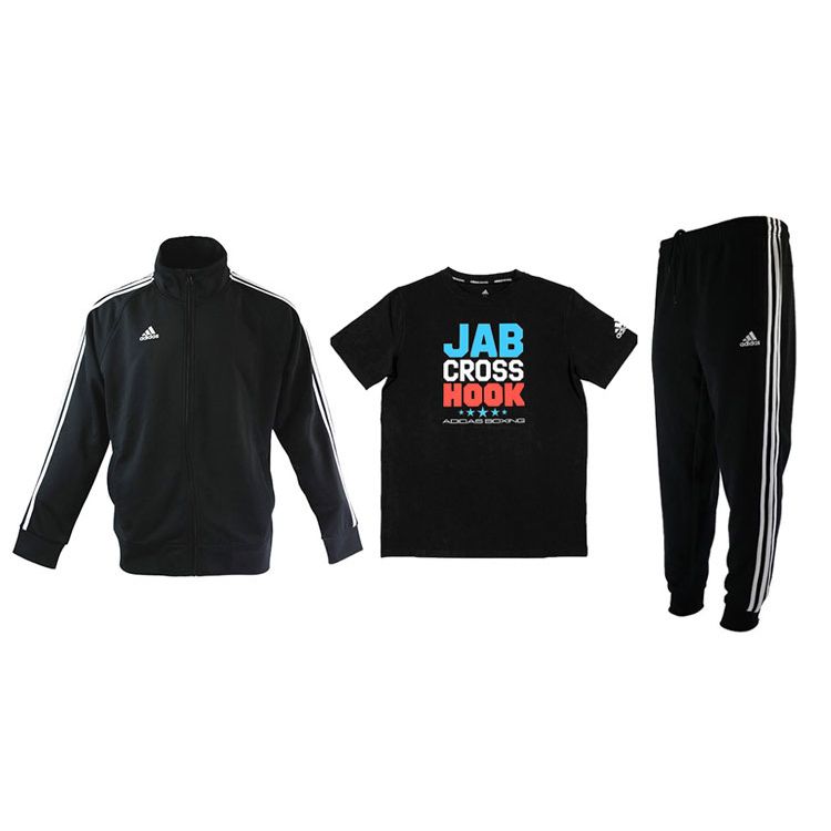 

Adidas Полосатая куртка с логотипом и буквами, удобная футболка, брюки с манжетами на средней талии, повседневный спортивный костюм из трех предметов, мужской костюм TR30JR-BW+ADICLTSCJH+TR30P1R S