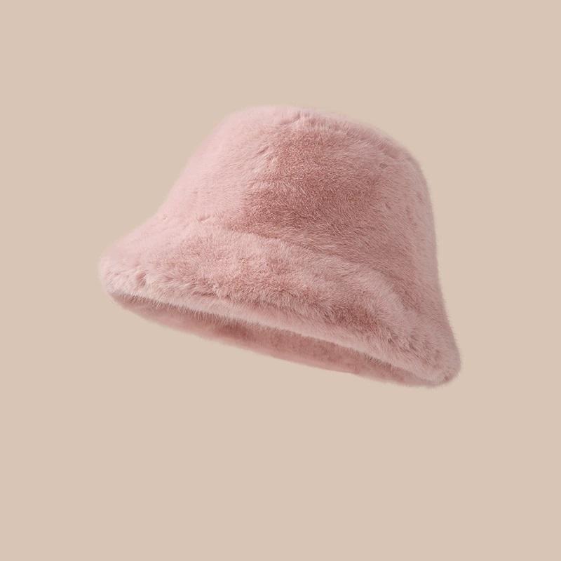 New Autumn And Winter Plush Warm Ear-Protecting Face-Slimming Fisherman Hat Stylish And Versatile Bucket Hat