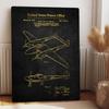 Vintage Aircraft Patent Drawing Metal Wall Art 1940 US Military Aviation Decor for Living Room Study Room