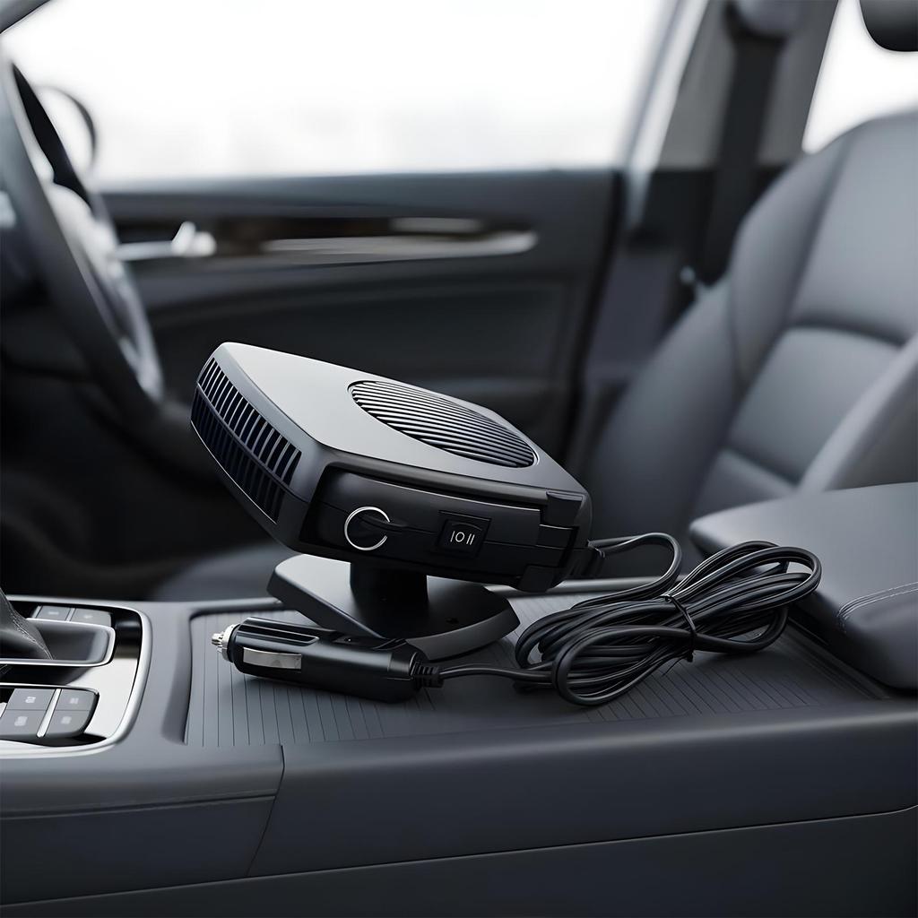 Portable Heater For Car 200W Fast Heating Defogger 360 Degree Rotation Plug In Heater For Car For RV Truck Dashboard Winter