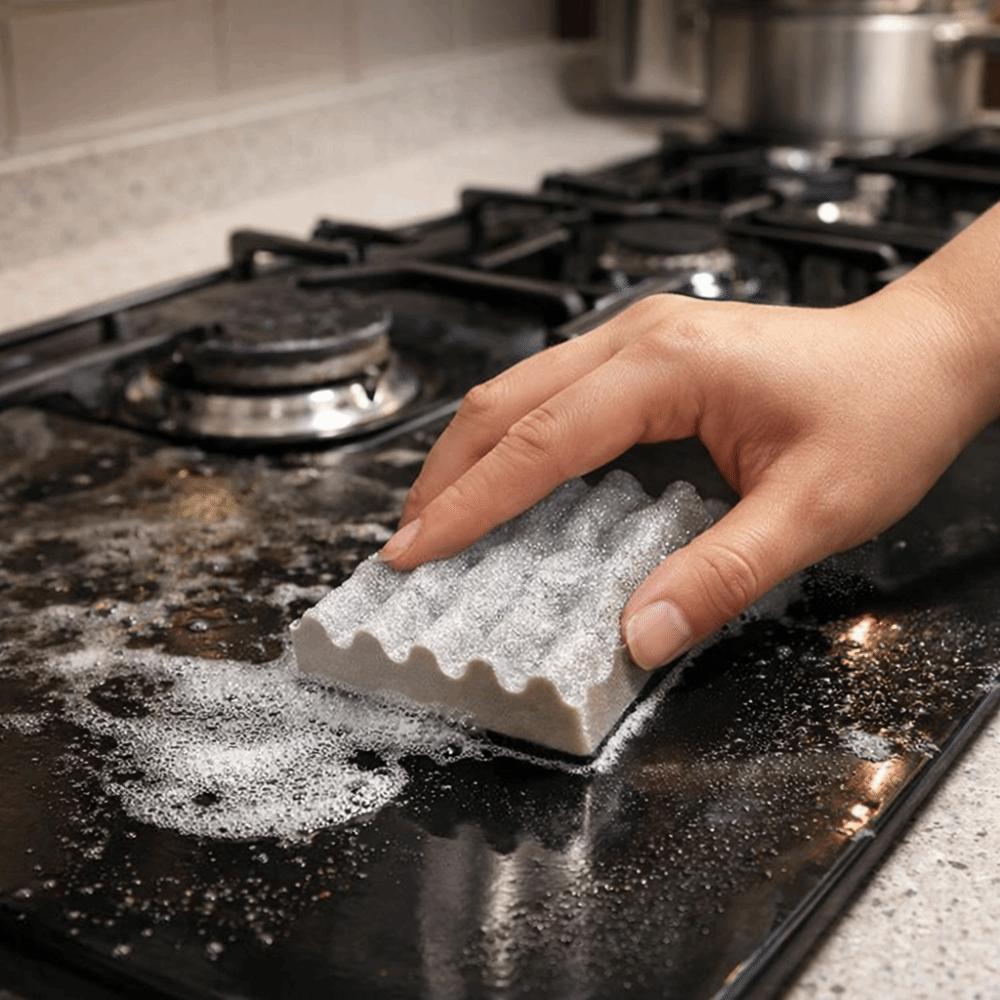 Rust Removal Barbecue Grill Brush Double-Sided Pan Cleaning Brush Sponge Scrubber  Barbecue Rack