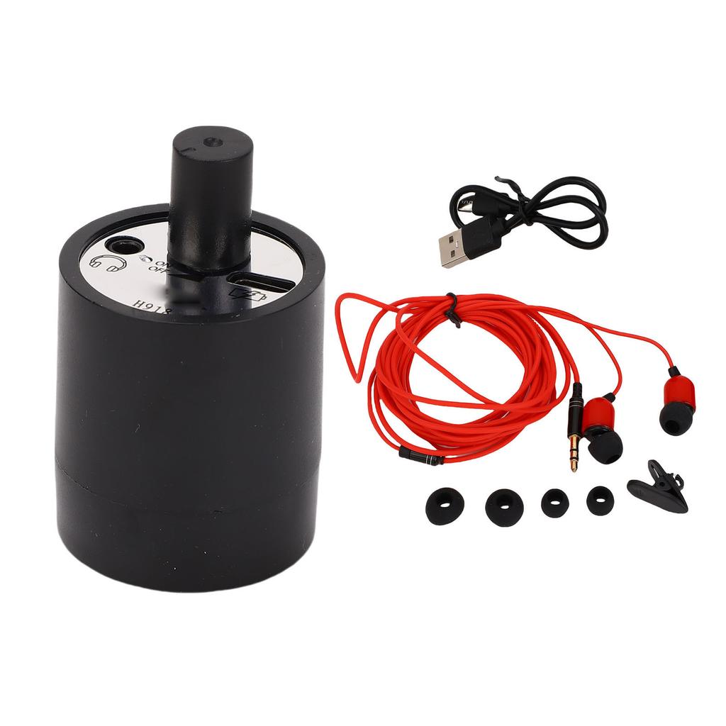 Voice Listen Detector Amplifier High Strength Through Wall Microphone Small Pipe Water Oil Leakage Detector Clear Sound