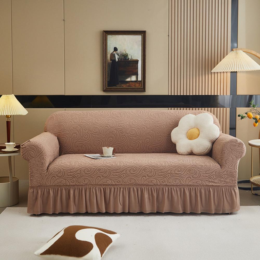 Jacquard Velvet Sofa Cover Protector Elastic Full Coverage Universal Set Thickened All Season