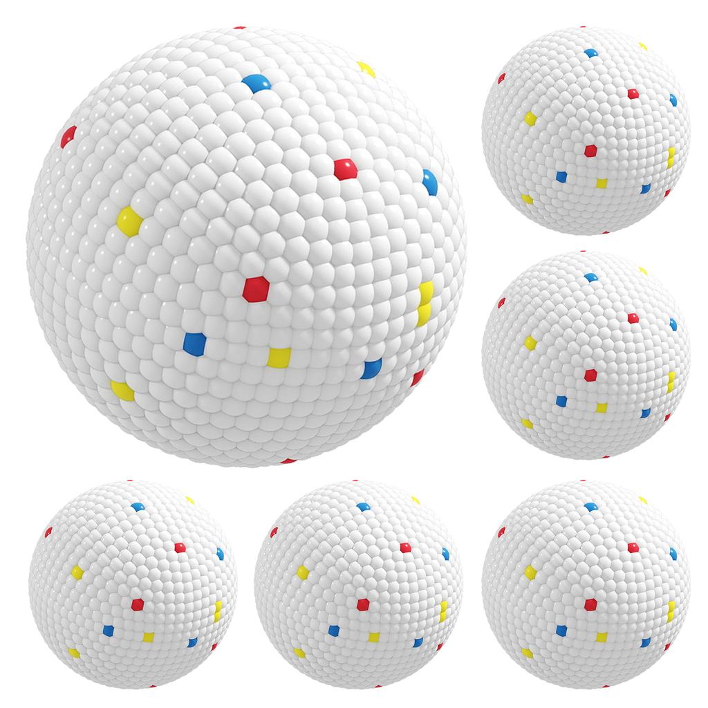 Dog Balls, Set of 6, ETPU, 58 mm Diameter, White