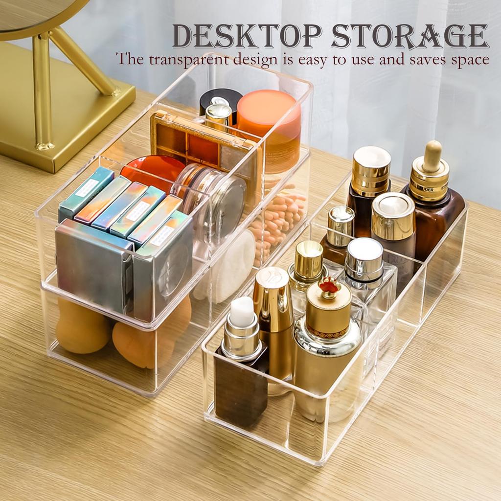 Makeup Organizer For Drawer, Makeup Organizer For Vanity, Countertop, Bathroom, Kitchen And Cabinet Storage Boxes