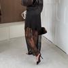 Abito Bodycon Midi/Maxi Patchwork in Pizzo da Donna Autunno Inverno