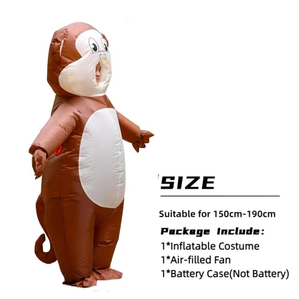 Monkey Inflatable Adult Costume - Fun Halloween Christmas Party Role Playing Set, Suitable for Height 150-190cm