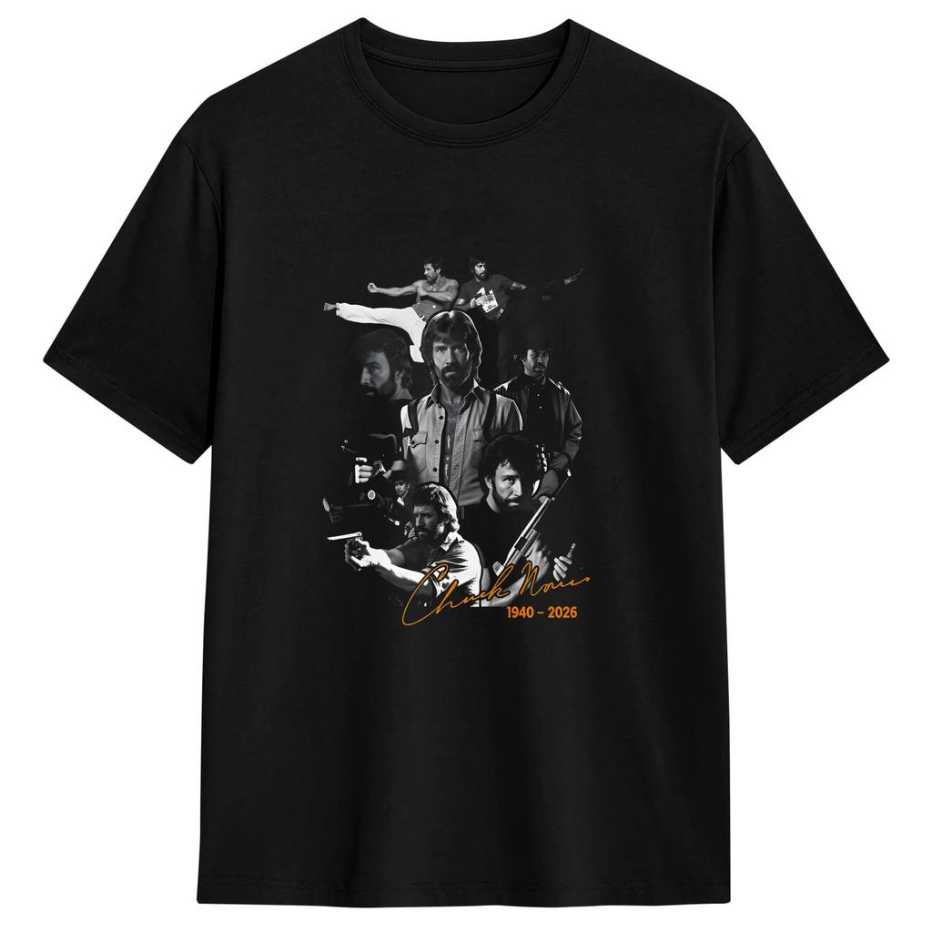 Chuck Norris T Shirt Harajuku T Shirts ShortSleeved Vintage Tshirt Summer Cotton Oversized Top Tees