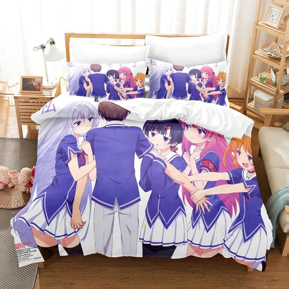 Fashion 3D Print Kawaii Girls OreShura Bedding Set Cartoon Anime Three-piece Set Adult Kid Bedroom Duvet Cover Sets Home Textile