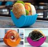 10Pack Silicone Shelf Stretchable Hamburger Body Holder Storage Kitchen Organizer Box Donut Box Party