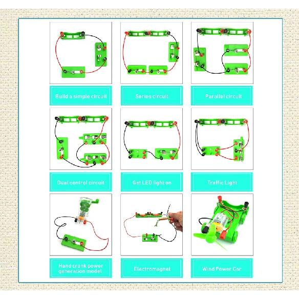 Student Electric Circuit Education Kits for School Lab Learning Physics Electromagnetic Experiments Teaching Aids Science Toys