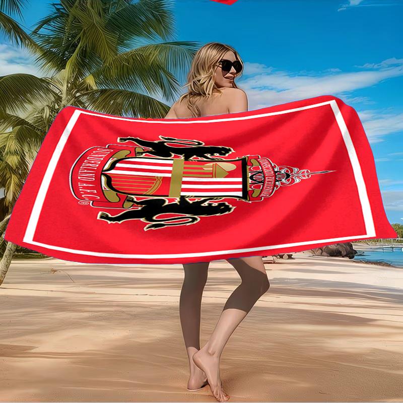Sunderland Crest Beach Towel Microfiber Beach Towel, Lightweight and Quick-Dry, for Summer Travel, Swimming Pool Fan Birthday Gift