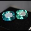 Natural Bluish Green Sapphire Loose Gemstone Pair 19.30 Ct Cushion Cut September Birthday Birthstone