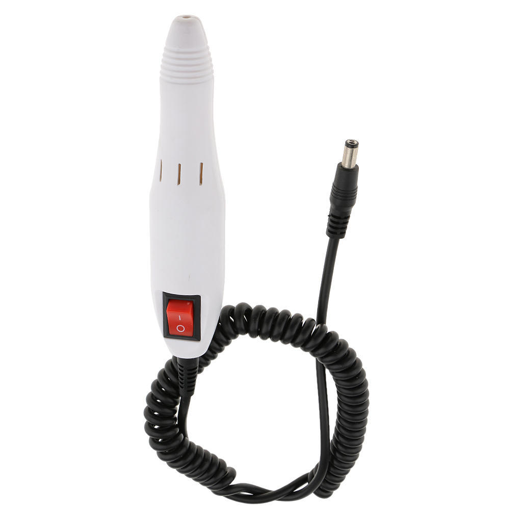 Elektriskt Nagelborrhandtag Pedikyr Manikyr Maskinersättning Penna Vit