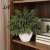 Decorative Plants for Mantels And Tables 17.7" Lifelike Touch Artificial Norfolk Pine Branches Vase Christmas Faux Stems Fake Indoor Botanical