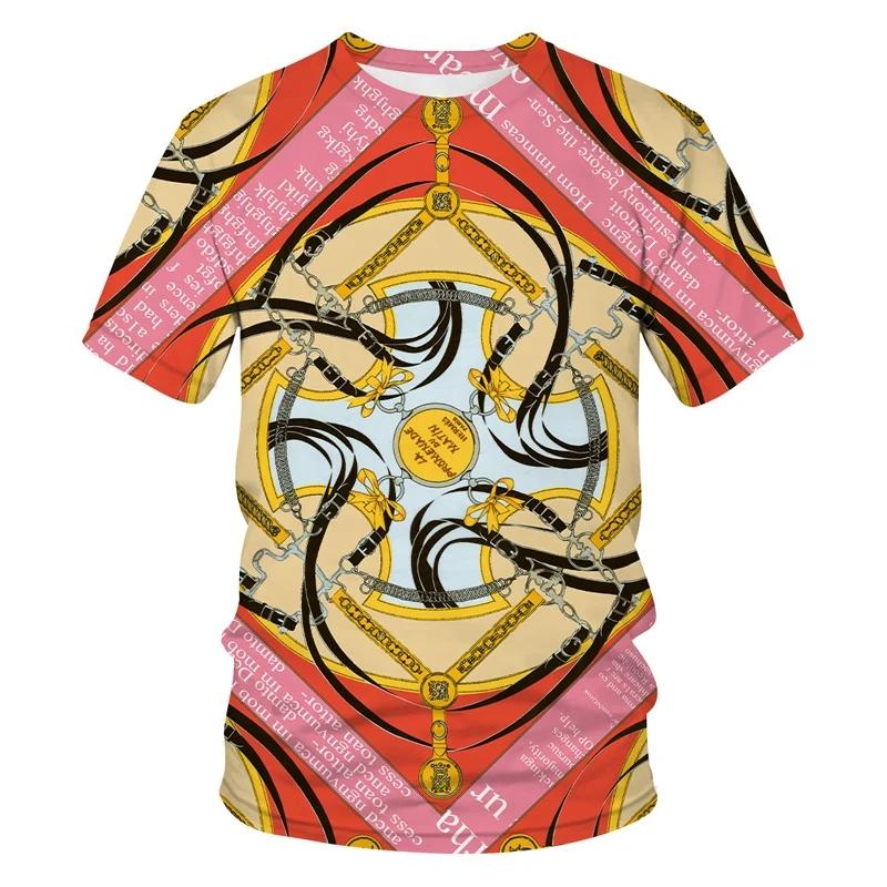 Summer Fashion New Yellow Crown Printed Men's T-shirt Street Harajuku Comfortable Plus Size Round Neck Short Sleeve Top