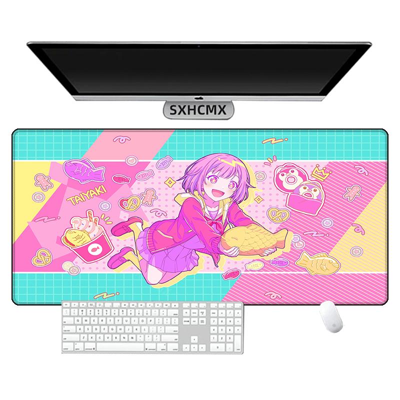 Anime Project Sekai Mouse Pad Office Kawaii PJSK Desk Pad Computer Gaming Accessories Stitch Edge Natural Rubber Keyboard Mat